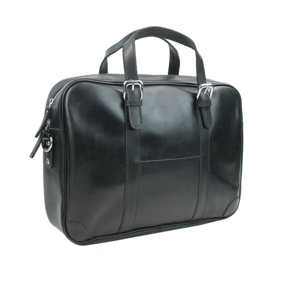 Cowhide Leather Casual Laptop Bag L24BLK